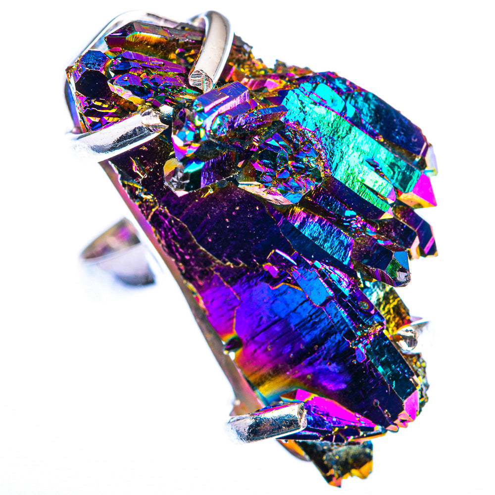 Large Titanium Sunshine Druzy Ring Size 6.75 (925 Sterling Silver) RING140237