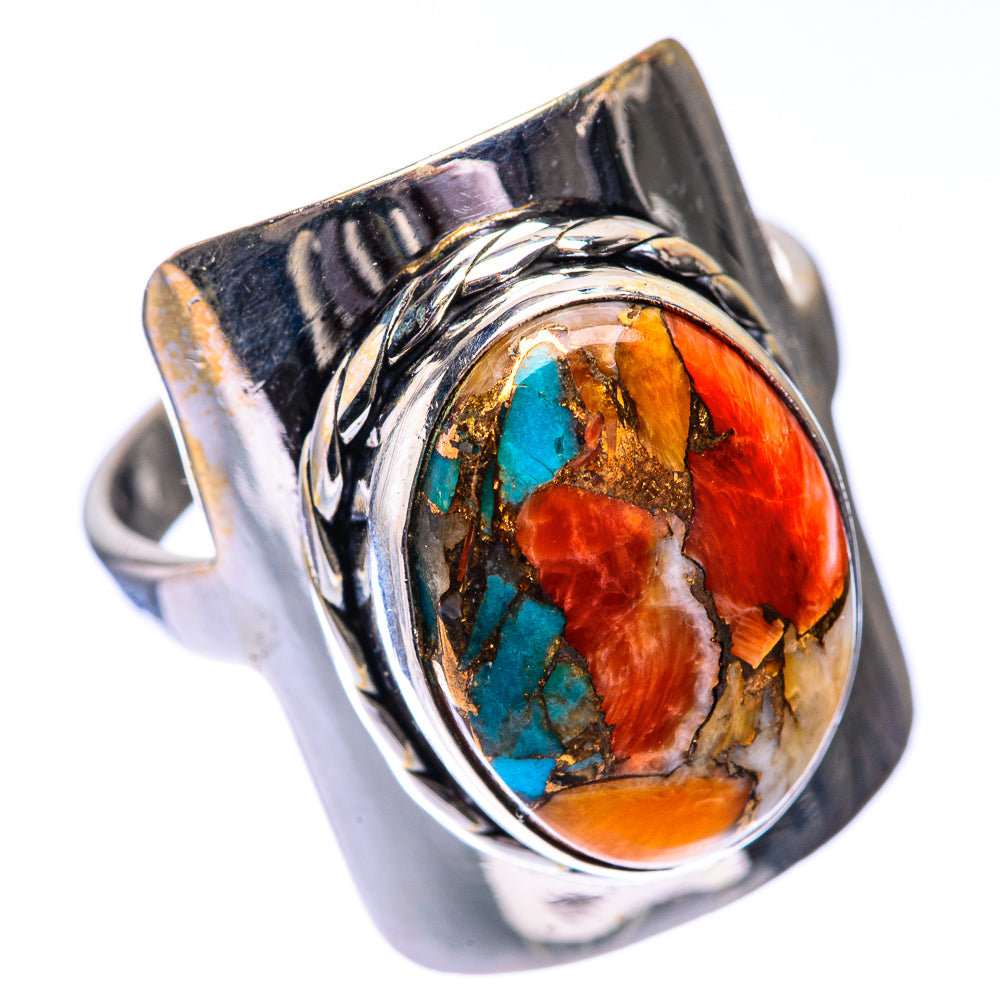 Spiny Oyster Turquoise Ring Size 9.5 (925 Sterling Silver) R140738