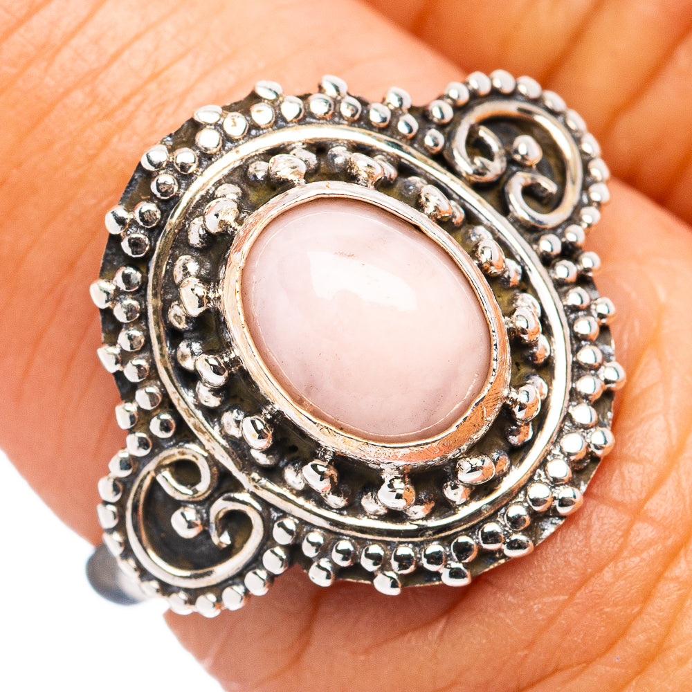 Pink Opal Ring Size 6.75 (.925 Sterling Silver)
