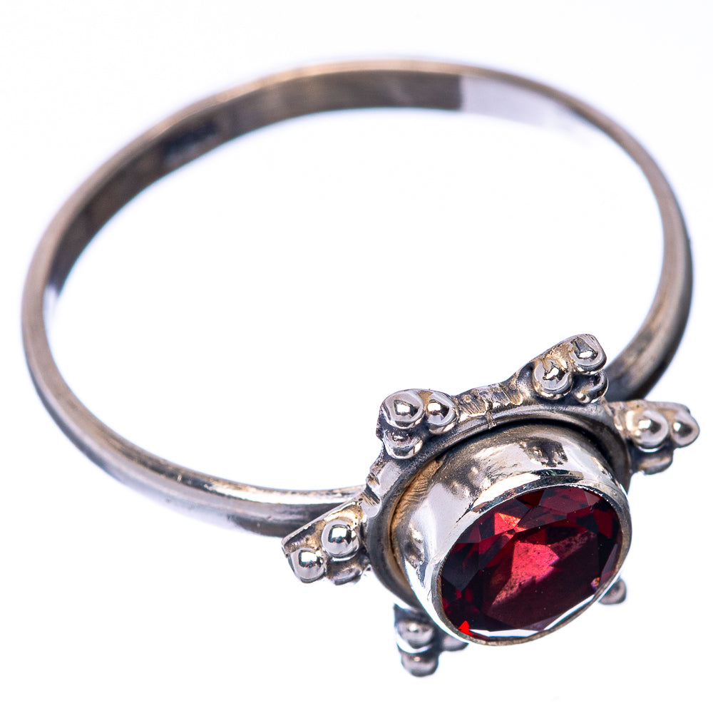 Garnet Dainty Ring Size 8.75 (925 Sterling Silver) R145220