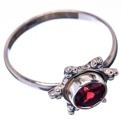 Garnet Dainty Ring Size 8.75 (925 Sterling Silver) R145220