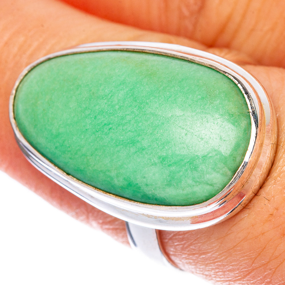 Chrysoprase Ring Size 7.75 (925 Sterling Silver) R1423