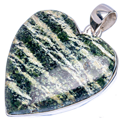 Swiss Opal Heart Pendant 1 5/8" (925 Sterling Silver) P42071