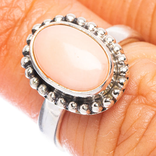 Pink Opal Ring Size 5 (925 Sterling Silver) R7152