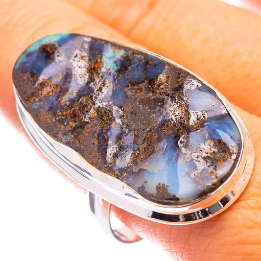 Large Boulder Opal Ring Size 10.5 (925 Sterling Silver) R141380