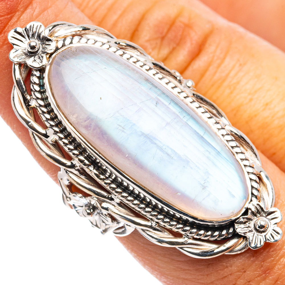 Signature Rainbow Moonstone Ring Size 6 (.925 Sterling Silver)