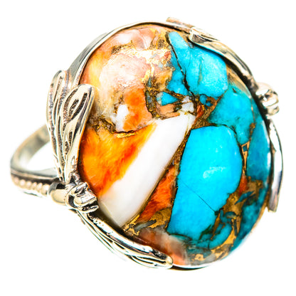 Spiny Oyster Turquoise Ring Size 7.75 (925 Sterling Silver) RING139036
