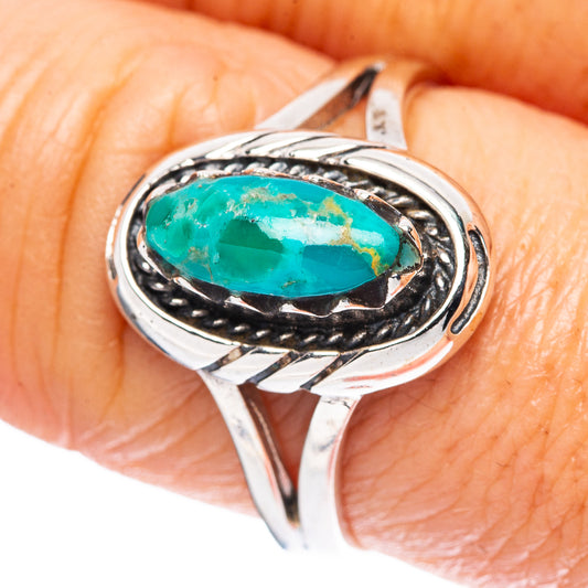Rare Arizona Turquoise Ring Size 8.5 (925 Sterling Silver) R4533