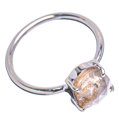 Faceted Cacoxenite Ring Size 7 (.925 Sterling Silver)