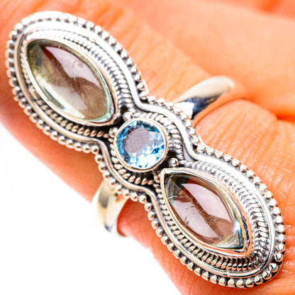 Large Natural Aquamarine, Blue Topaz Ring Size 9.75 (925 Sterling Silver) RING137957