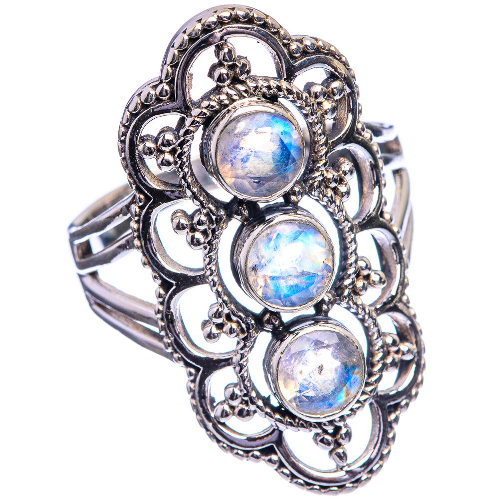 Rainbow Moonstone Ring Size 8.75 (925 Sterling Silver) R143129