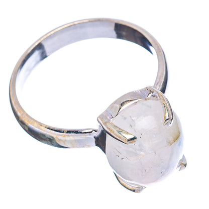 Rainbow Moonstone Ring Size 8 (.925 Sterling Silver)