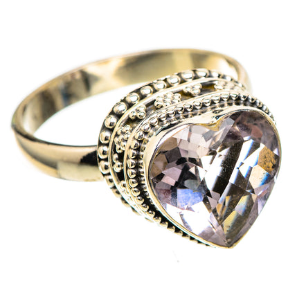 Faceted Pink Amethyst Ring Size 9 (925 Sterling Silver) RING137889