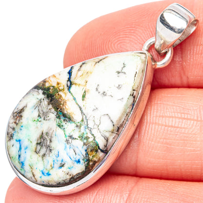 Azurite 925 Sterling Silver Pendant 1 5/8" (925 Sterling Silver) P42632