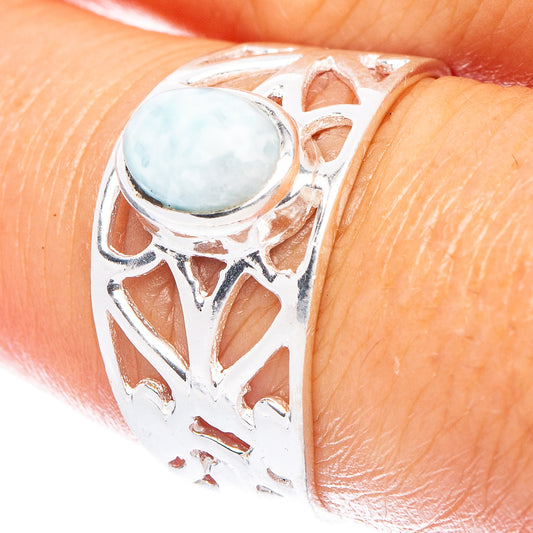 Larimar Ring Size 8 (925 Sterling Silver) R7004
