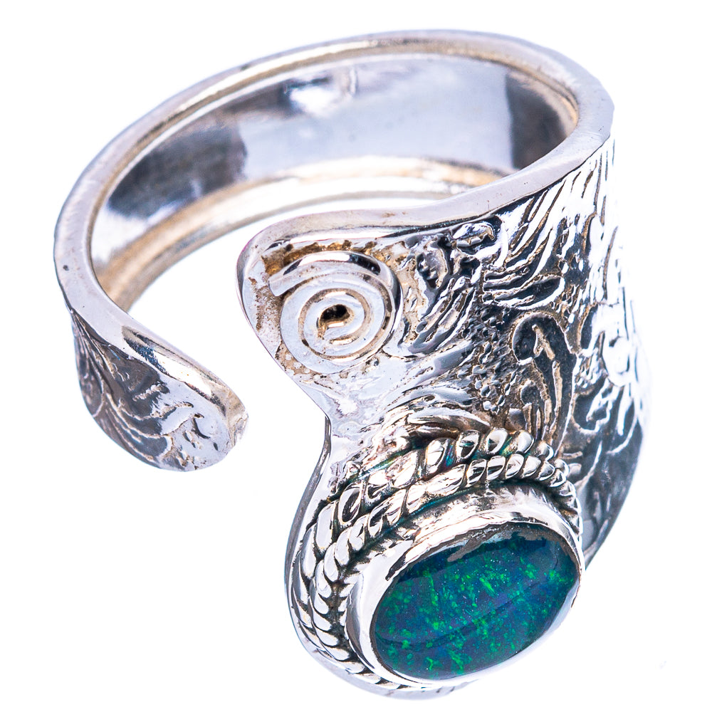 Rare  Doublet Opal Ring Size 6.75 (925 Sterling Silver) R3662