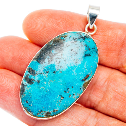 Premium Persian Turquoise Pendant 2" (.925 Sterling Silver)