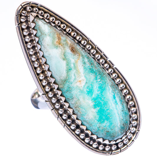 Amazonite Large Ring Size 6.75 (925 Sterling Silver) R1746