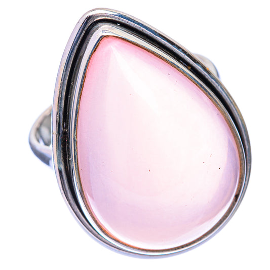 Large Rose Quartz Ring Size 8 (925 Sterling Silver) R140792