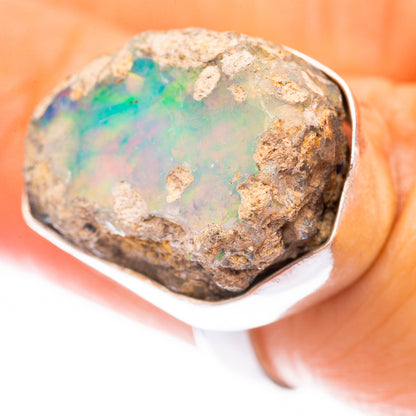 Rough Ethiopian Opal Ring Size 6 (925 Sterling Silver) R140500