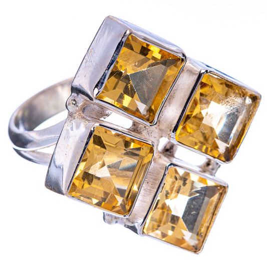 Large Faceted Citrine Ring Size 7.75 (925 Sterling Silver) R144660
