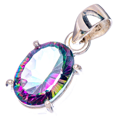 Mystic Topaz Pendant 1" (.925 Sterling Silver)
