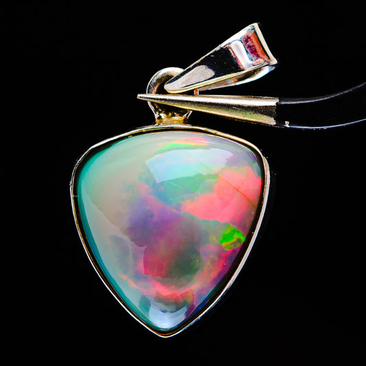 Premium Ethiopian Opal Pendant 1 1/8" (.925 Sterling Silver)