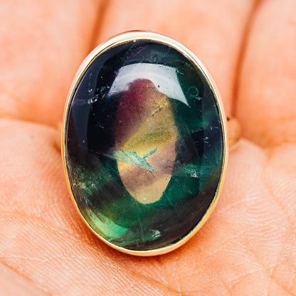 Multi Fluorite Ring Size 7 (German Silver)