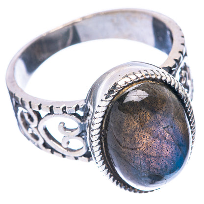 Labradorite 925 Sterling Silver Ring Size 7.75 (925 Sterling Silver) R5400