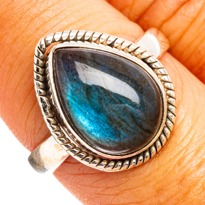 Labradorite Ring Size 7.75 (.925 Sterling Silver)