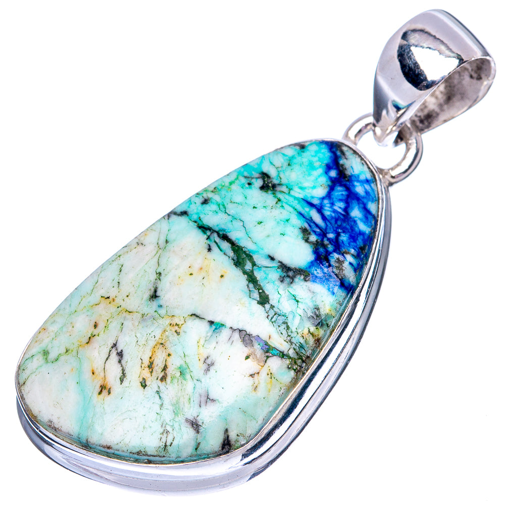 Azurite 925 Sterling Silver Pendant 1 5/8" (925 Sterling Silver) P42631