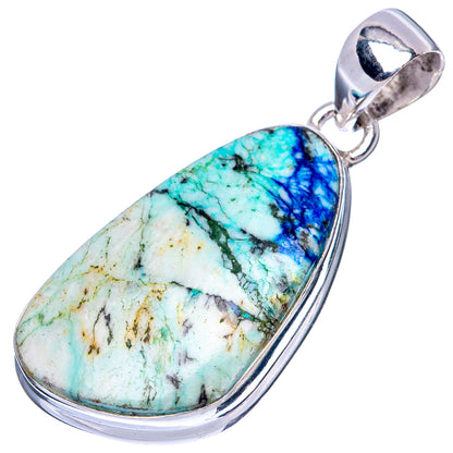 Azurite 925 Sterling Silver Pendant 1 5/8" (925 Sterling Silver) P42631