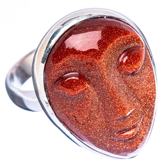 Sunstone Ring Size 7.5 (925 Sterling Silver) R3953