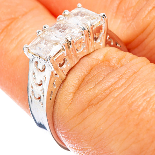 White Quartz Ring Size 6.5 (925 Sterling Silver) R5693