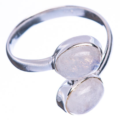 Rainbow Moonstone Dainty Ring Size 7 Adjustable (925 Sterling Silver) R5115