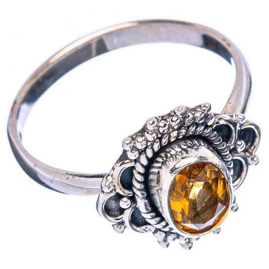 Value Faceted Citrine Ring Size 7.5 (925 Sterling Silver) R3377