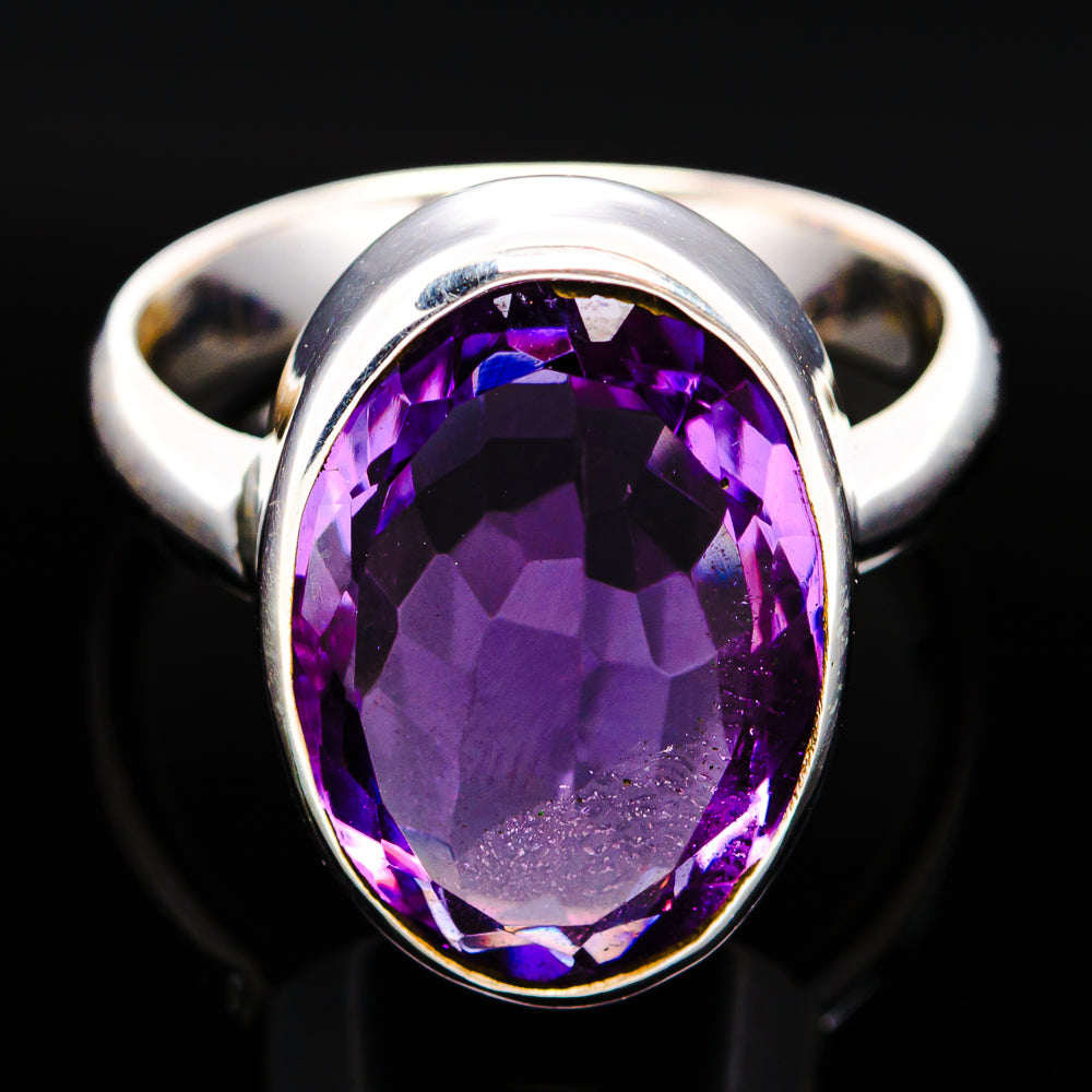 Premium Brazilian Amethyst Ring Size 6 Adjustable (.925 Sterling Silver)