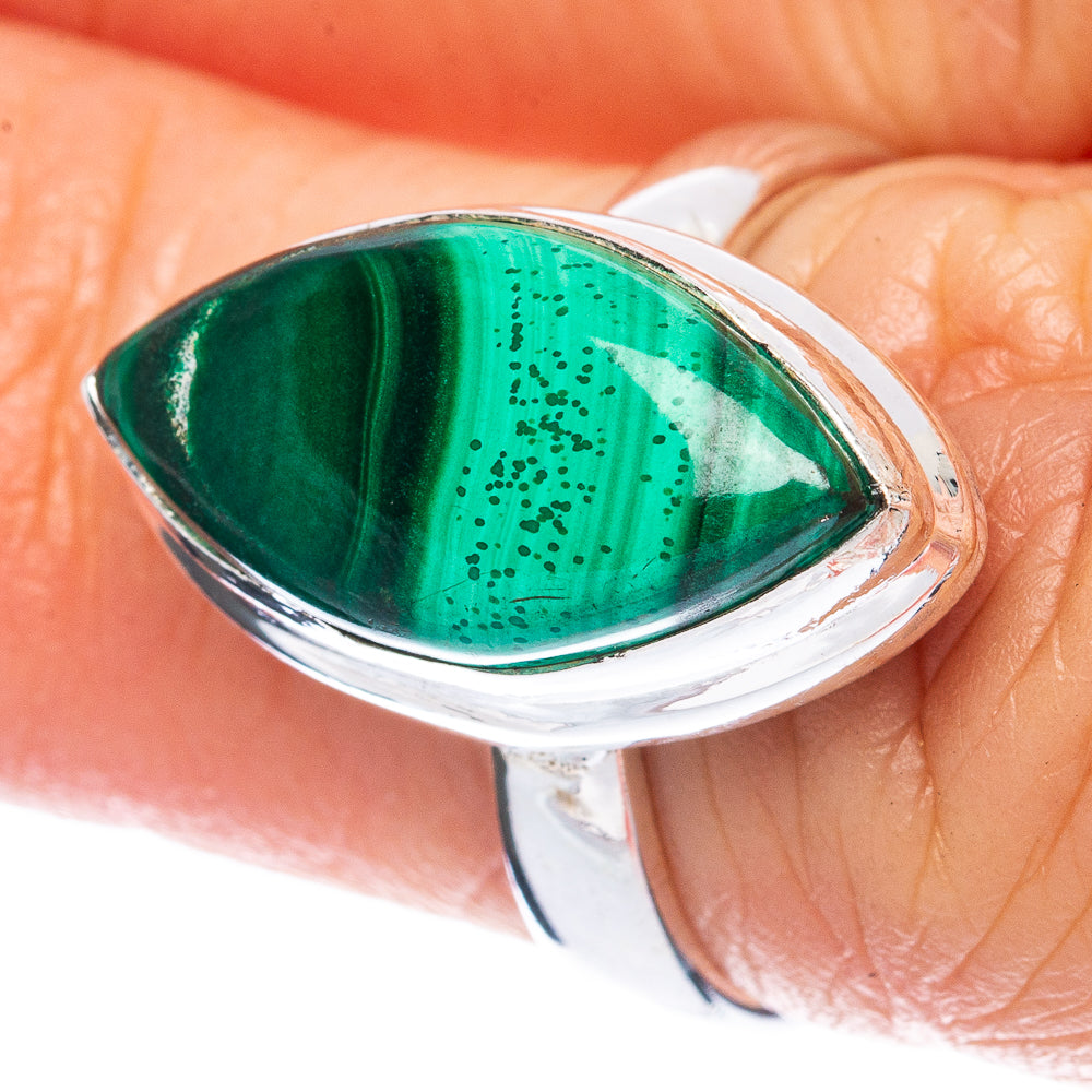 Malachite Ring Size 6 (925 Sterling Silver) R2877