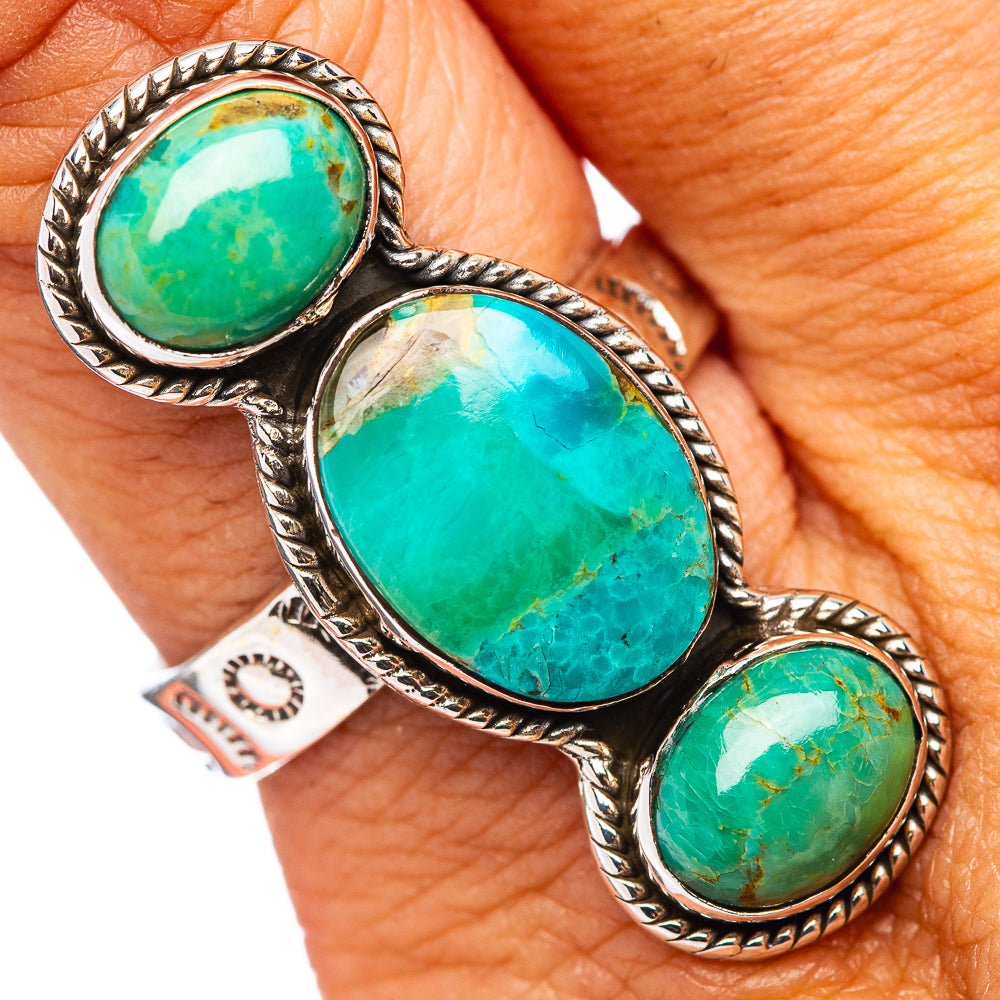 Exclusive Mohave Turquoise Ring Size 8 Adjustable (.925 Sterling Silver)