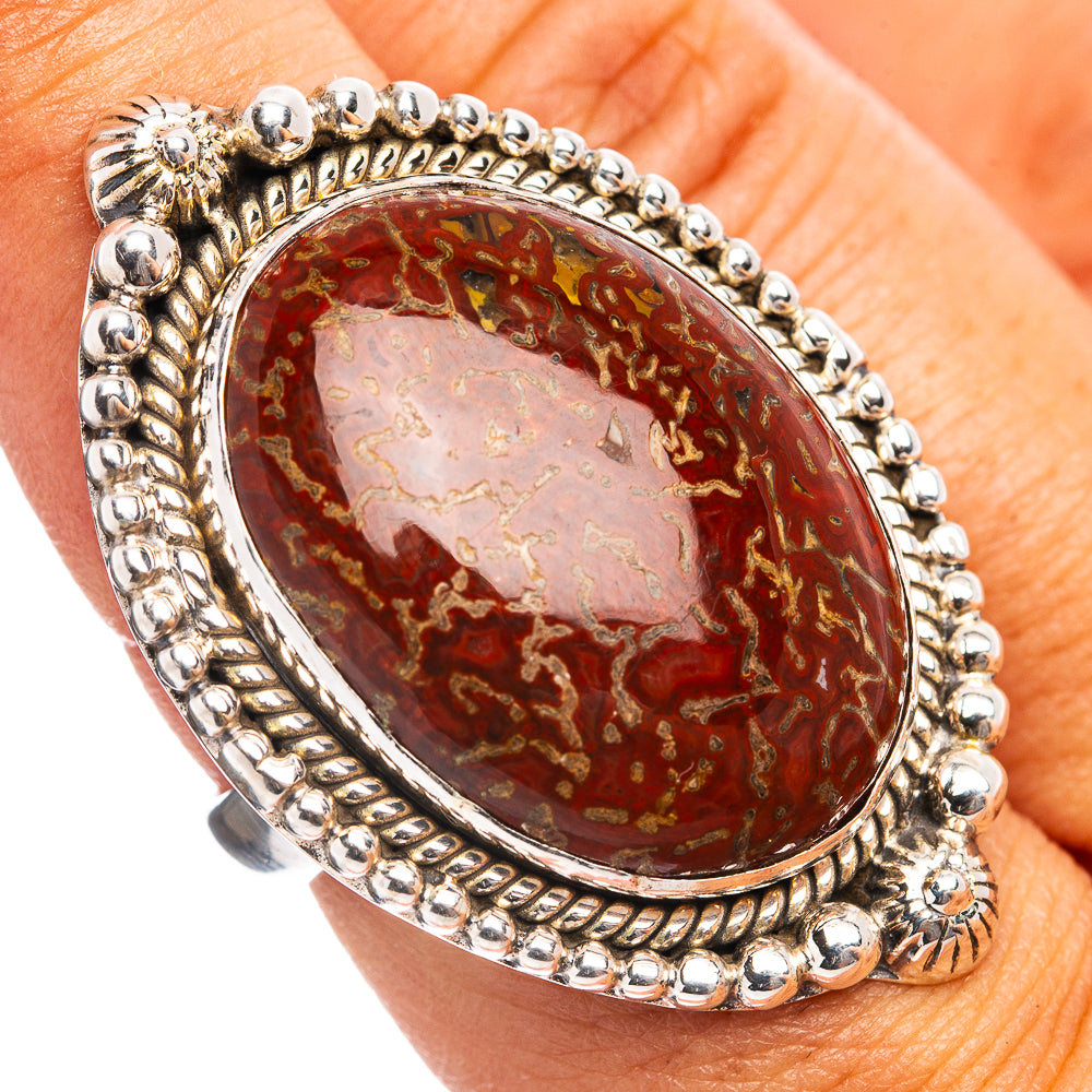 Premium Dinosaur Bone Ring Size 8.25 (.925 Sterling Silver)