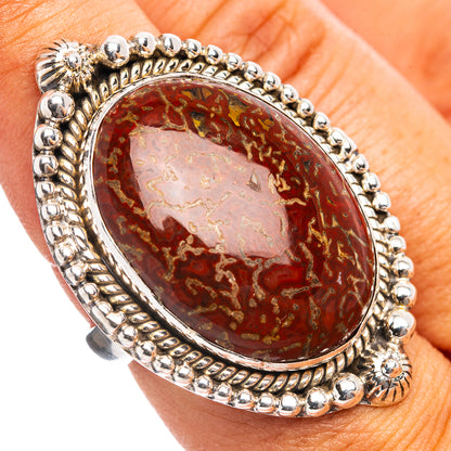 Premium Dinosaur Bone Ring Size 8.25 (.925 Sterling Silver)