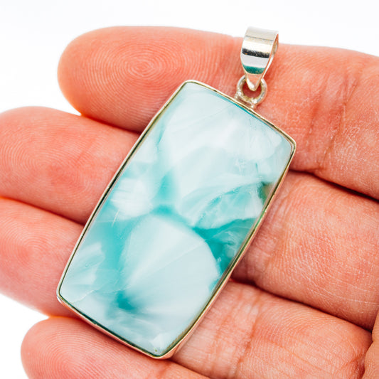 Premium Hemimorphite Pendant 2" (.925 Sterling Silver)