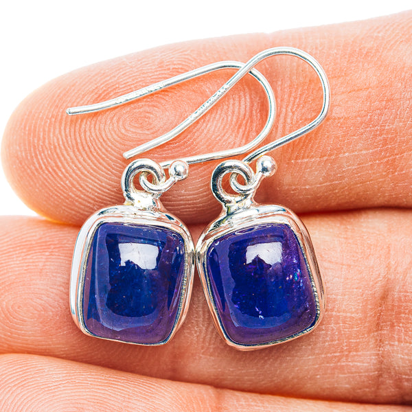 Premium Tanzanite Earrings 1 1/8" (.925 Sterling Silver)