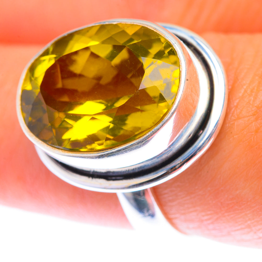 Faceted Citrine Ring Size 7.5 (925 Sterling Silver) RING139936