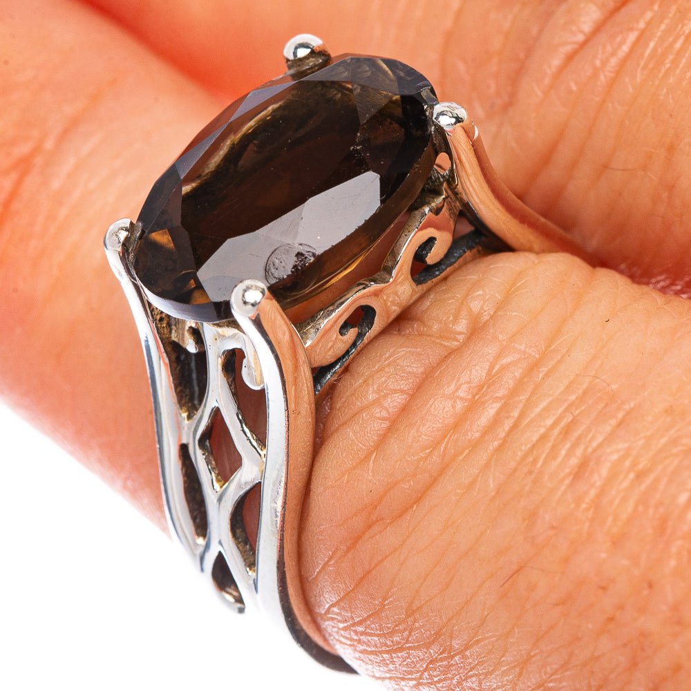 Smoky Quartz Ring Size 6.75 (925 Sterling Silver) R1533