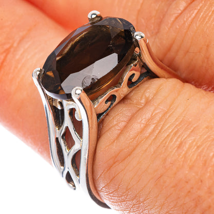 Smoky Quartz Ring Size 6.75 (925 Sterling Silver) R1533