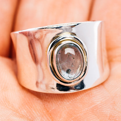 Aquamarine Ring Size 7 Adjustable (.925 Sterling Silver)
