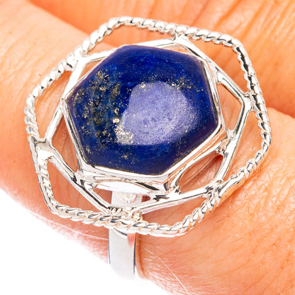 Premium Lapis Lazuli Ring Size 7.75 (925 Sterling Silver) R1812
