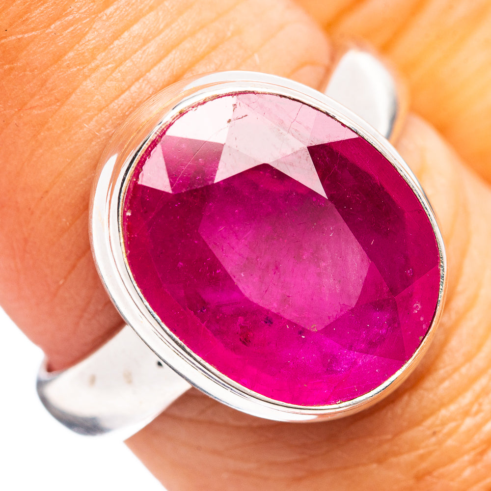 Premium Burmese Glass Filled Ruby Ring Size 8 (.925 Sterling Silver)
