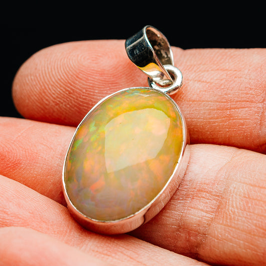 14.35ct Ethiopian Opal Pendant 1 1/2" (.925 Sterling Silver)